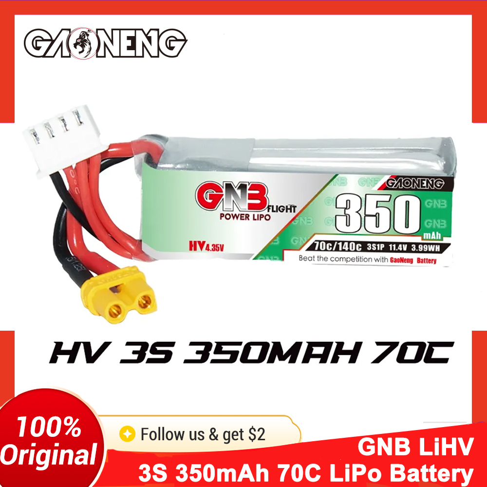 Drone Backpack - Bateria LiPo Gaoneng GNB 350mAh 3S