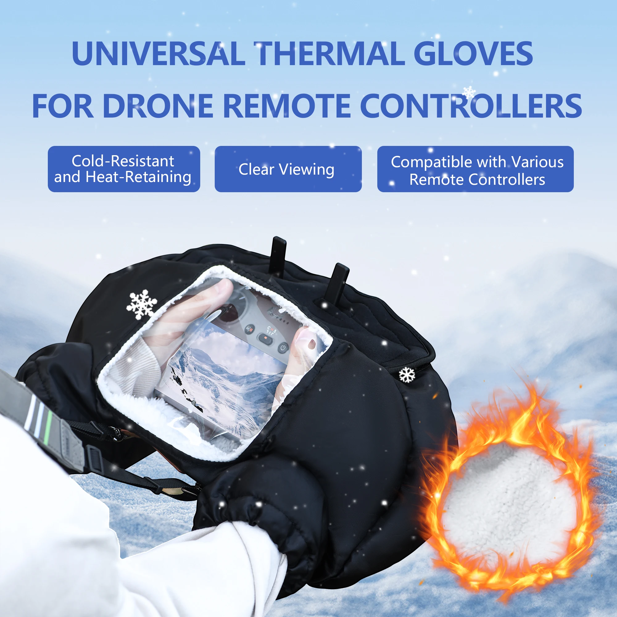 Dji Drone Mini 3 - Luvas Quentes de Inverno para Piloto