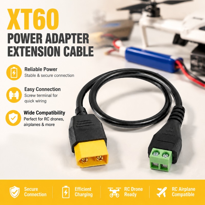 Cabo Adaptador XT60 Macho-Fême - Drone Battery Adapter avaliação e preço