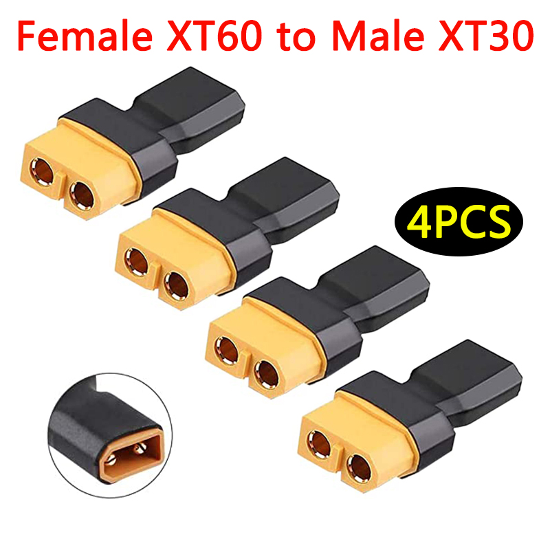 4 pçs xt60 para xt30 plug fême - Drone Power Bank avaliação e preço