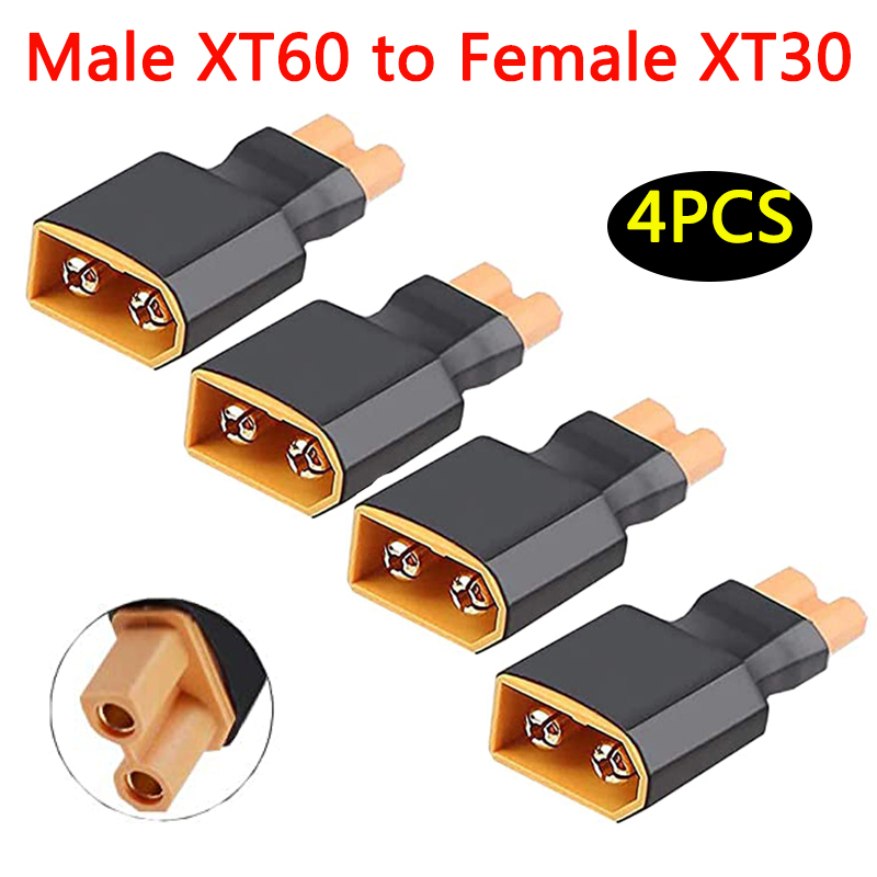 4 pçs xt60 para xt30 plug fême - Drone Power Bank avaliação e preço